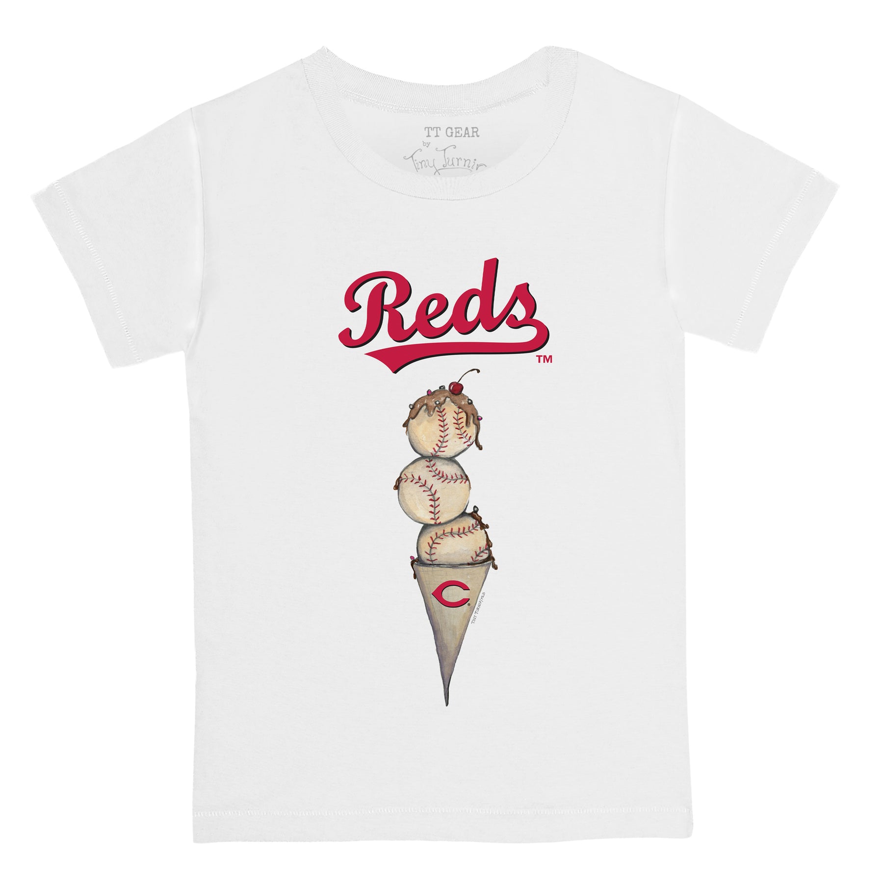 Lids Cincinnati Reds Tiny Turnip Women's Lucky Charm T-Shirt - White
