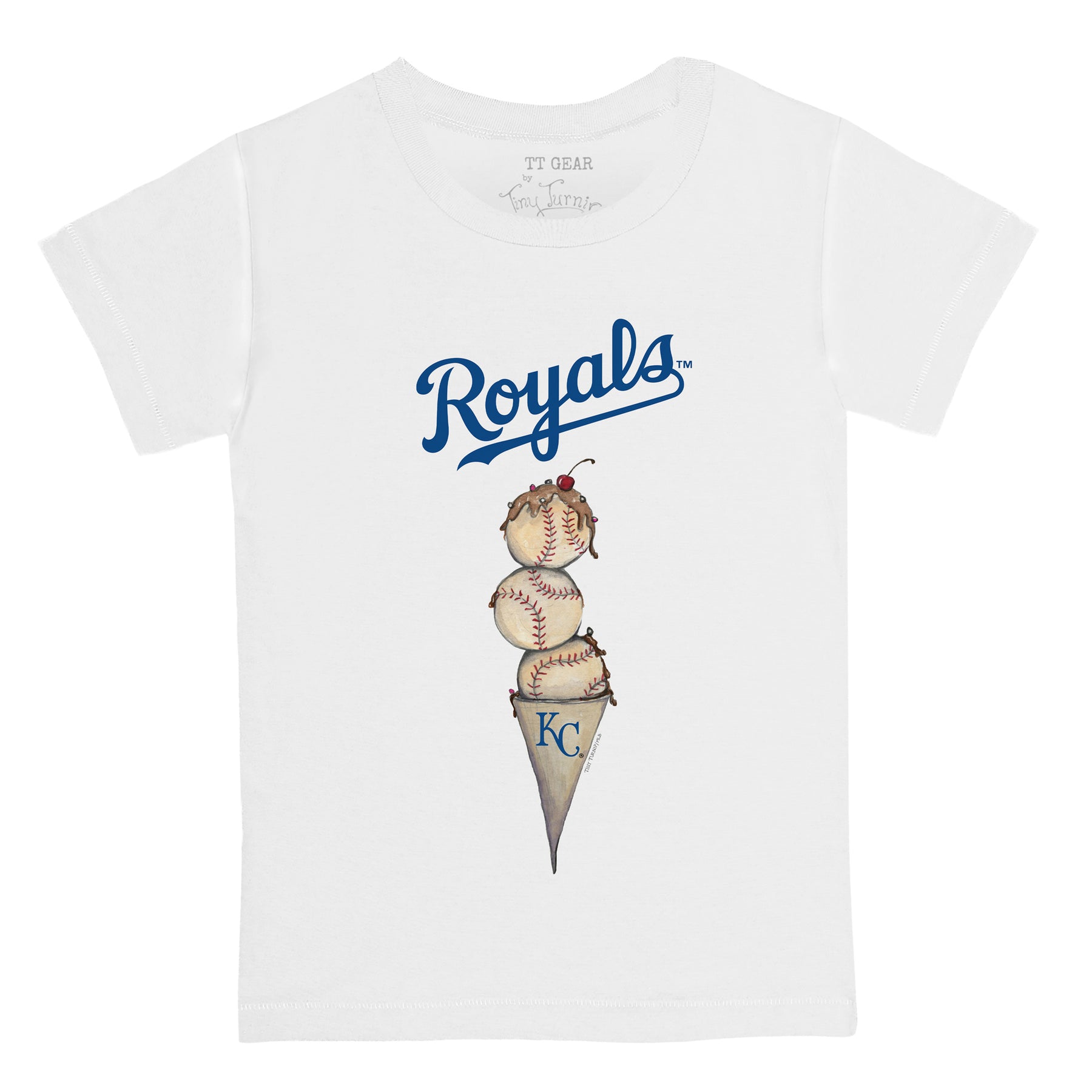 Kansas City Royals Triple Scoop Tee Shirt Women's Small / White