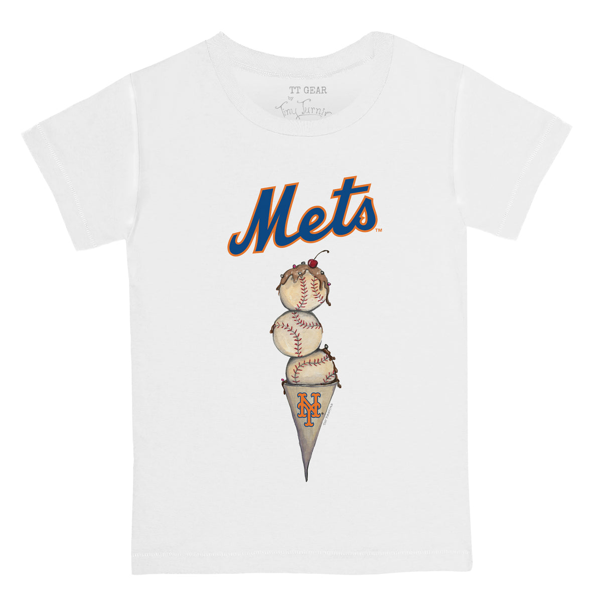 Lids New York Mets Tiny Turnip Infant Baseball Flag T-Shirt - White