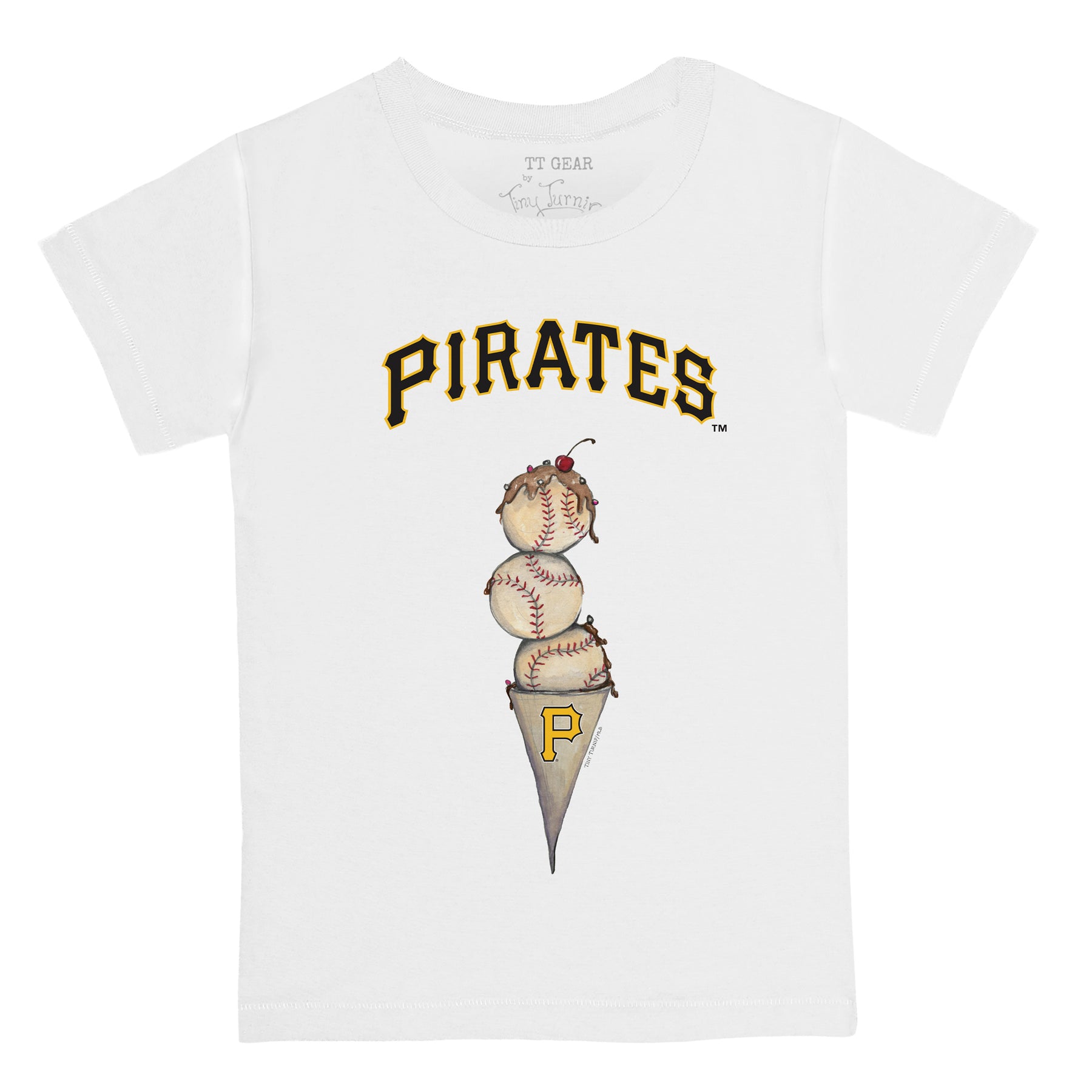 Women's Tiny Turnip Black Pittsburgh Pirates Stacked T-Shirt Size: 3XL