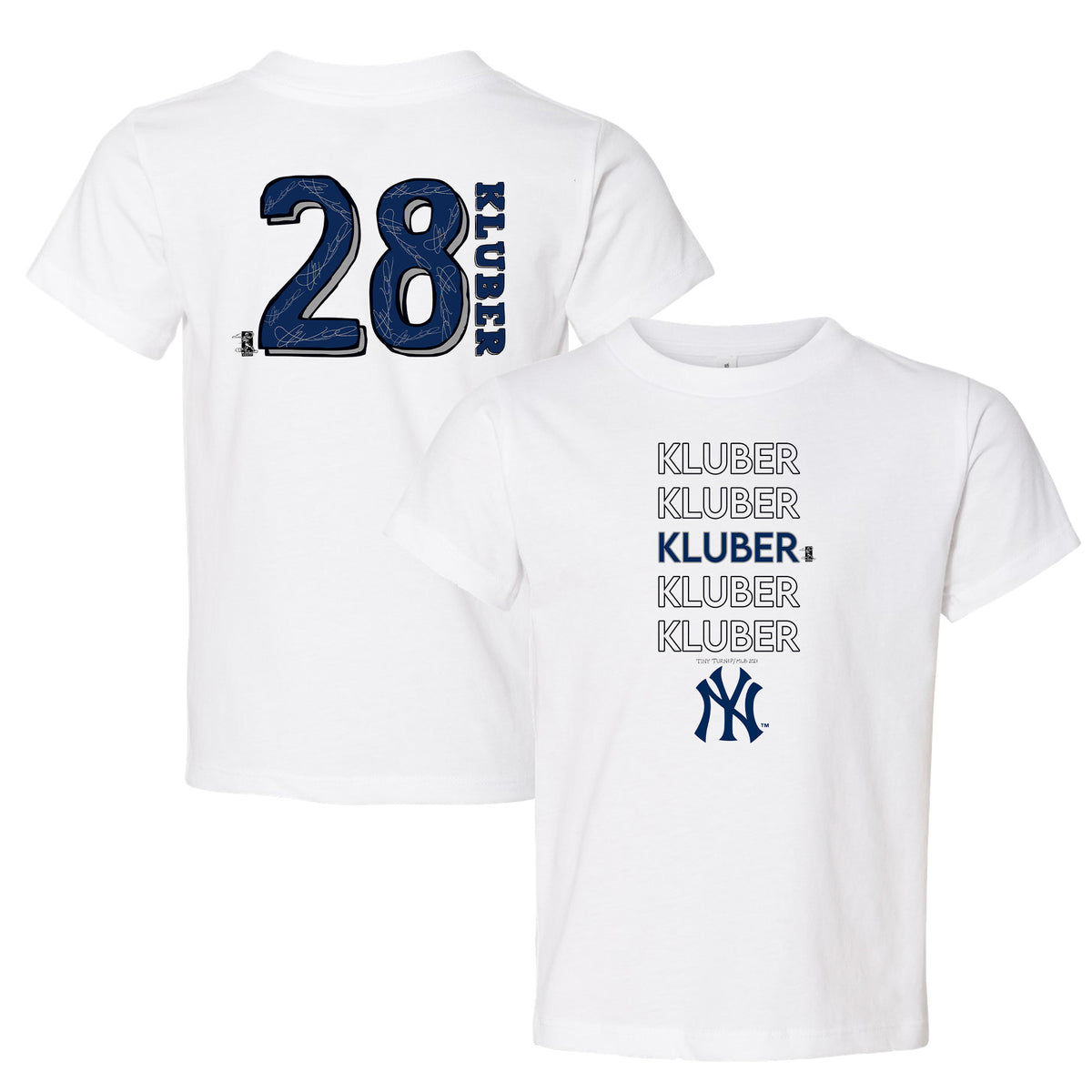 Youth Tiny Turnip White New York Yankees Stacked T-Shirt Size: Small