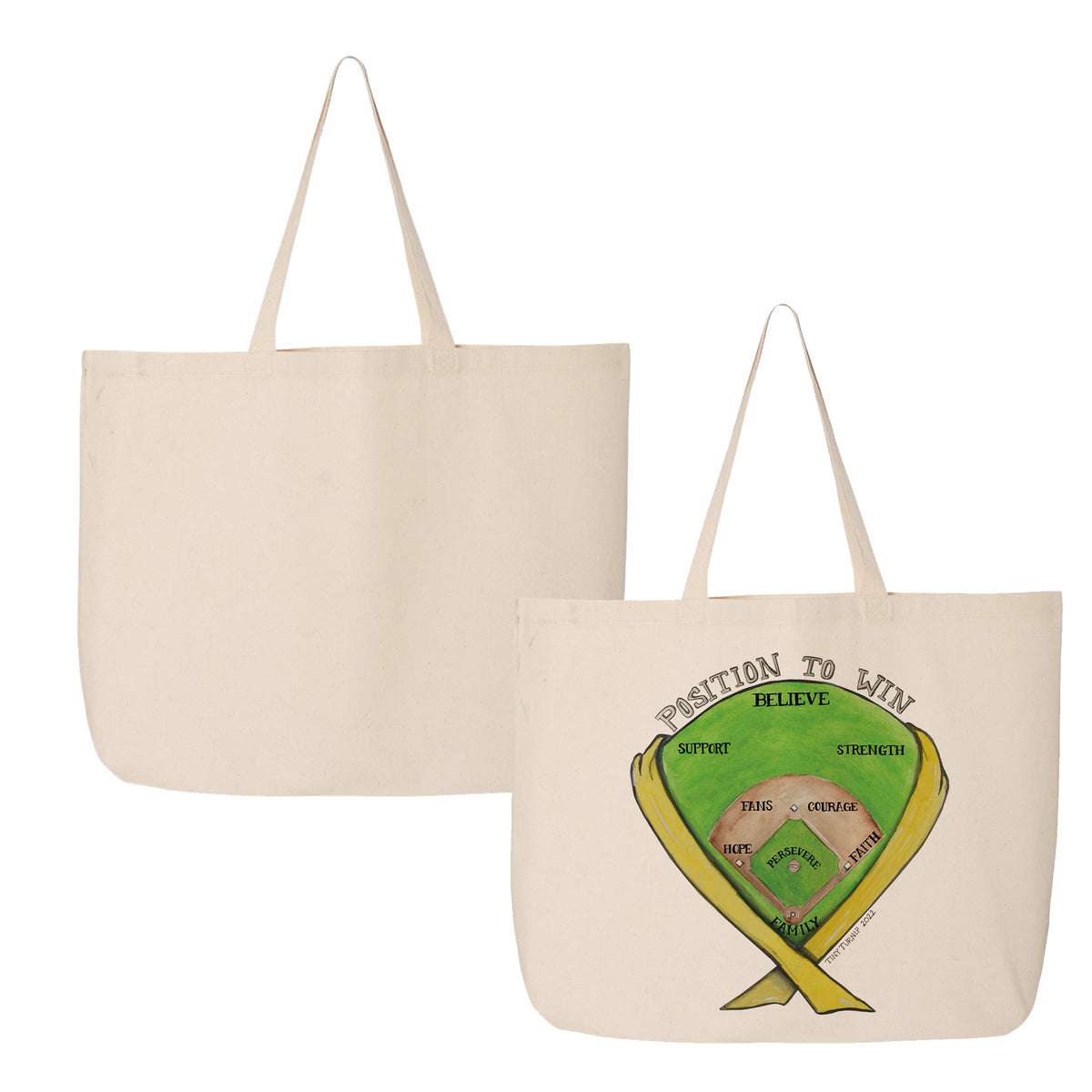 Tiny Turnip "Position To Win" Canvas Tote Bag