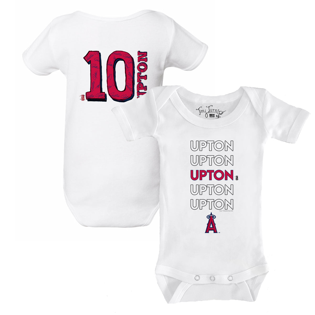 Los Angeles Angels Justin Upton Stacked Short Sleeve Snapper