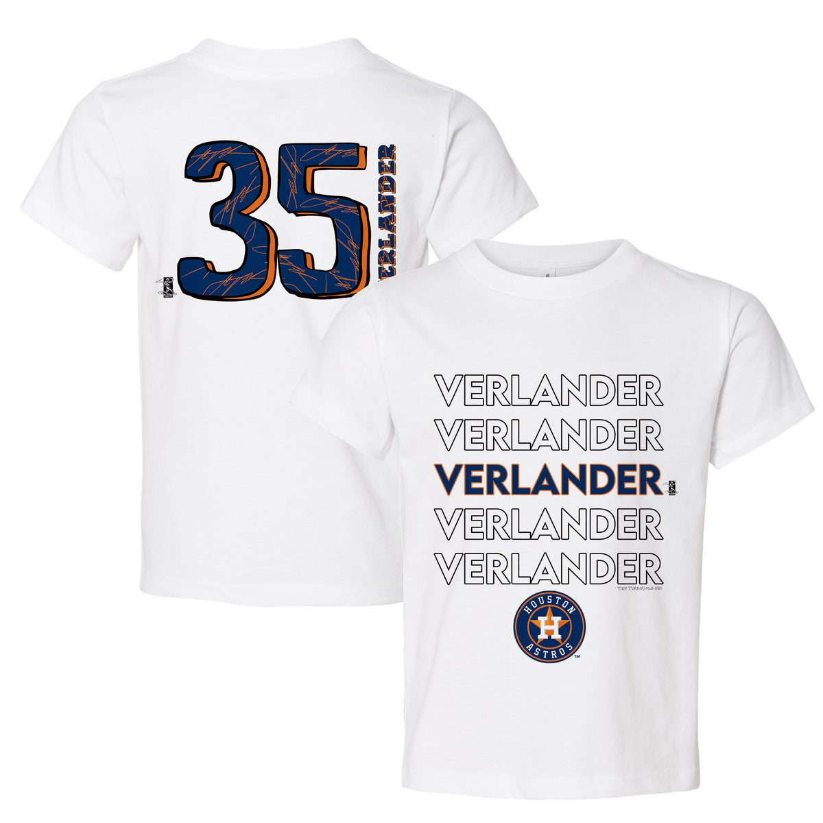 Houston Astros Justin Verlander Stacked Tee Shirt