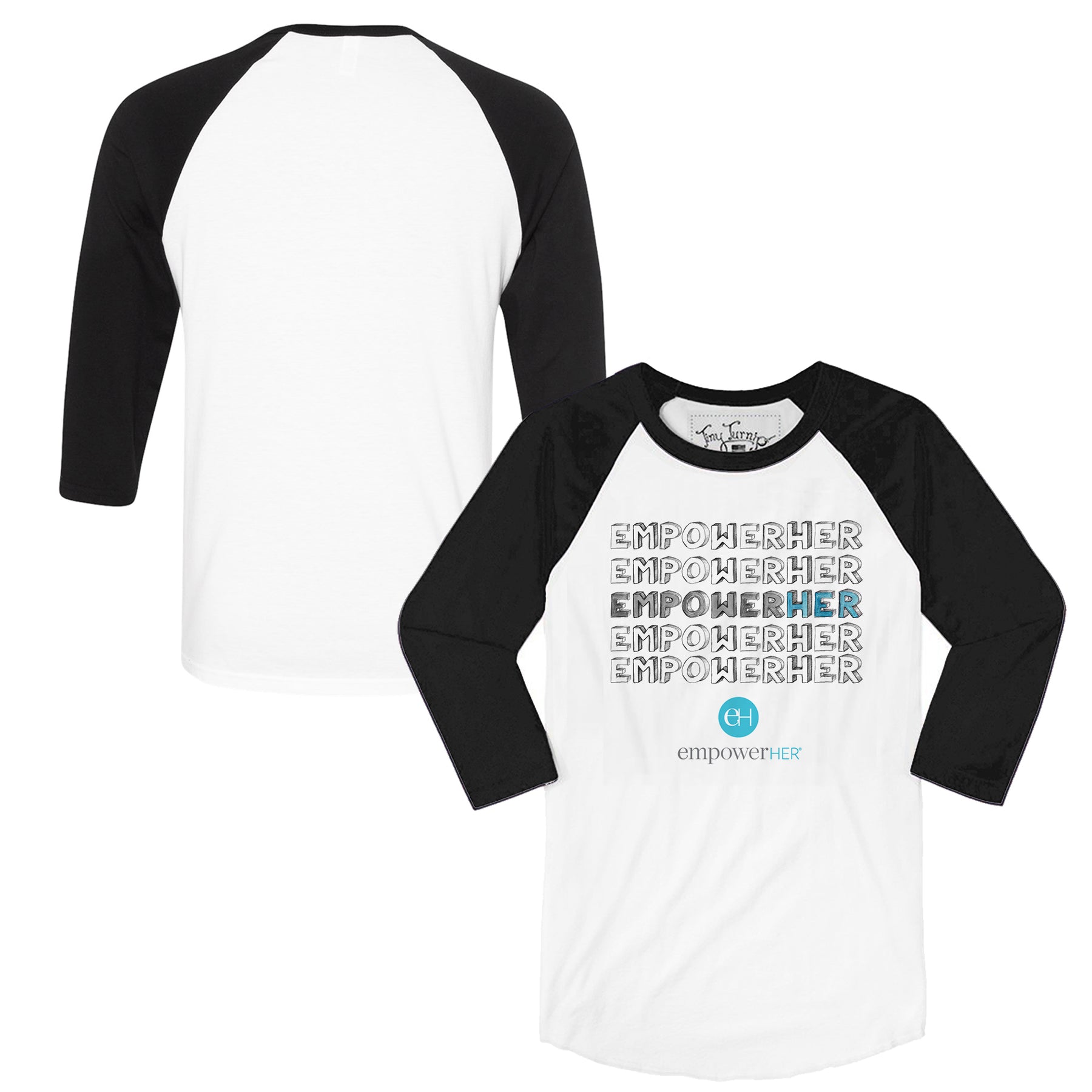 Tiny Turnip "EMPOWER HER" 3/4 Sleeve Raglan