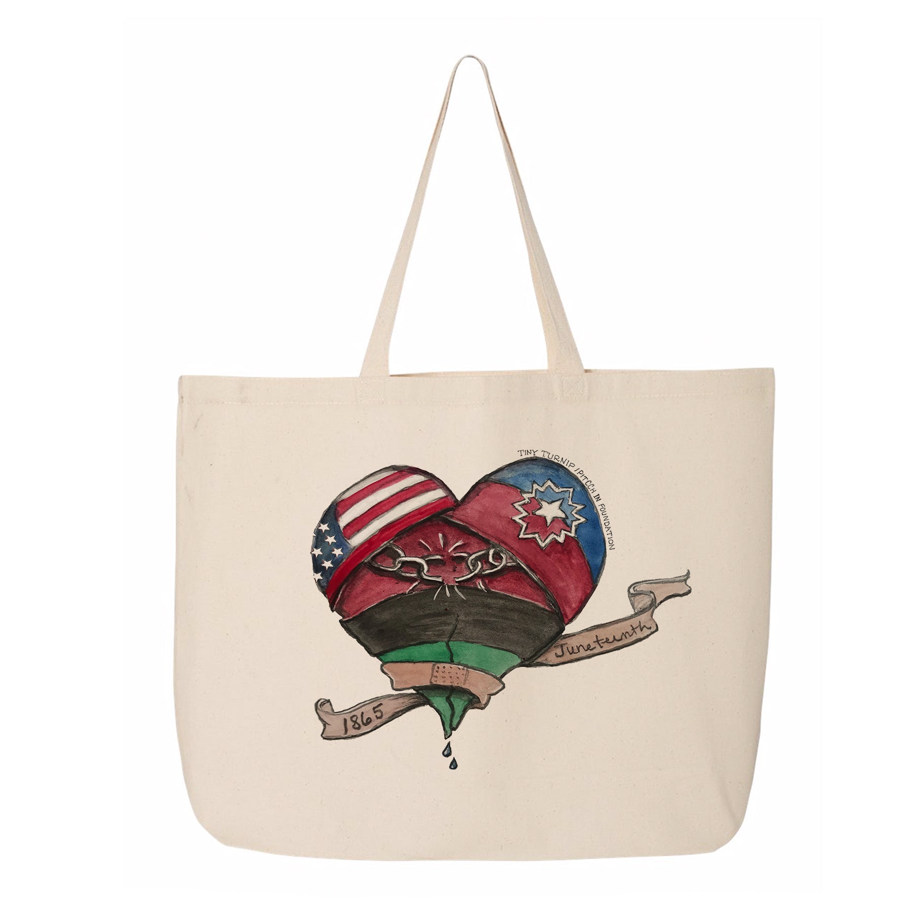 Tiny Turnip "PitCCh In Foundation" Canvas Tote Bag