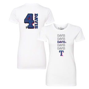 Texas Rangers Khris Davis Stacked Tee Shirt