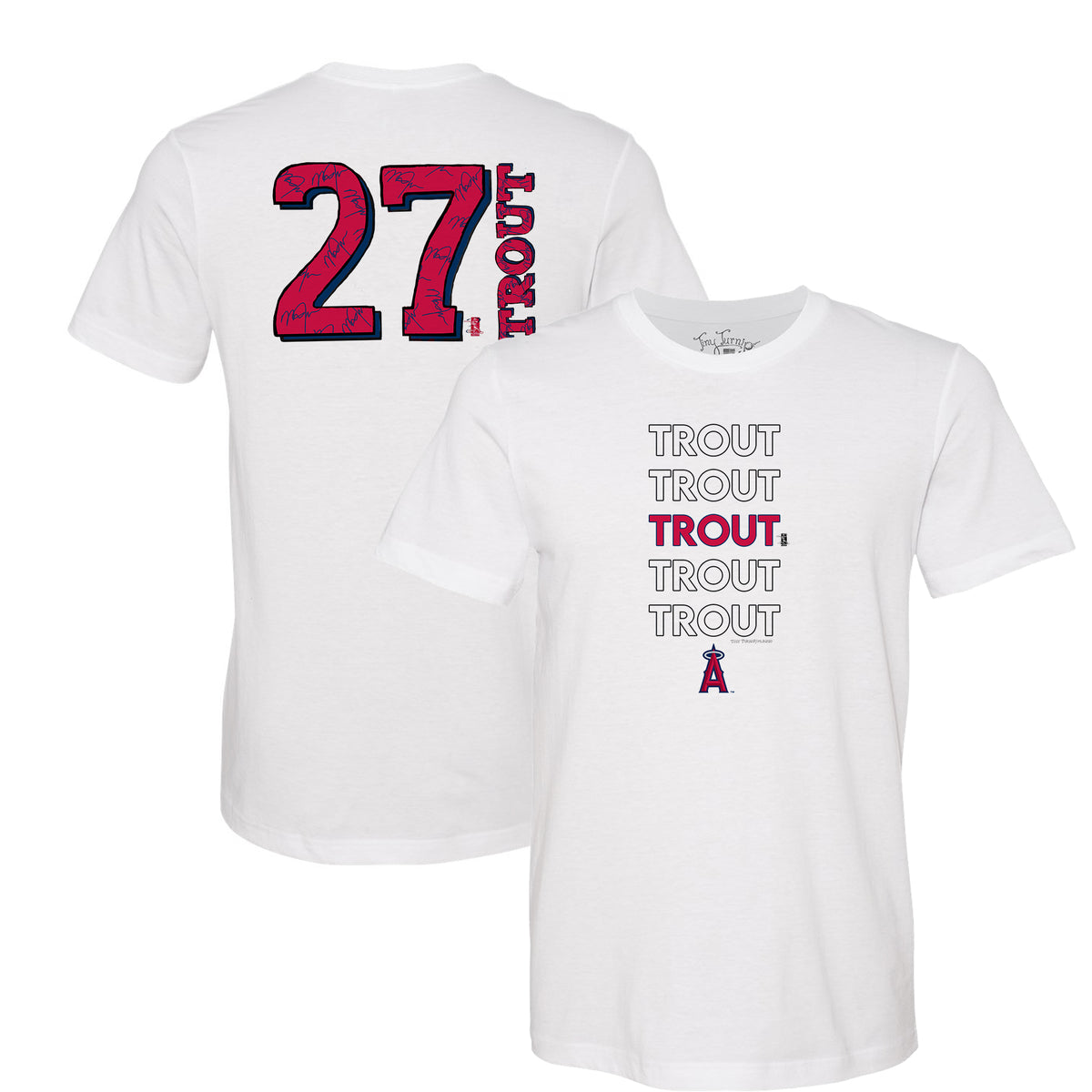 Los Angeles Angels Mike Trout Stacked Tee Shirt